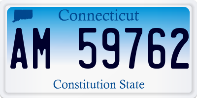 CT license plate AM59762
