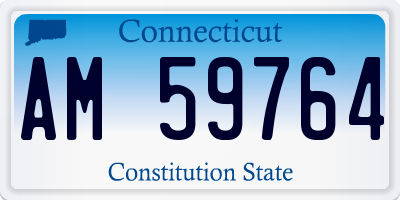 CT license plate AM59764