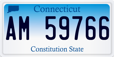 CT license plate AM59766