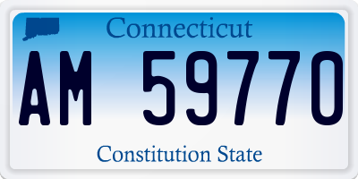 CT license plate AM59770