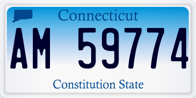 CT license plate AM59774