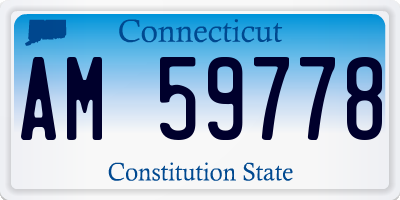 CT license plate AM59778