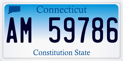 CT license plate AM59786