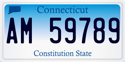 CT license plate AM59789