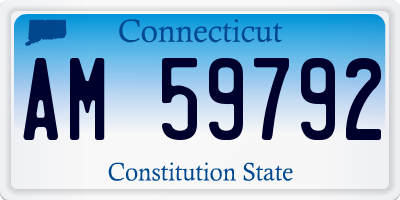 CT license plate AM59792