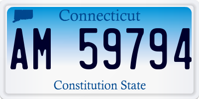 CT license plate AM59794