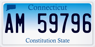 CT license plate AM59796