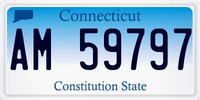 CT license plate AM59797
