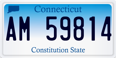 CT license plate AM59814