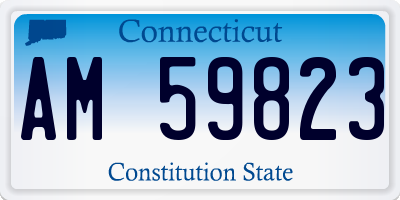 CT license plate AM59823