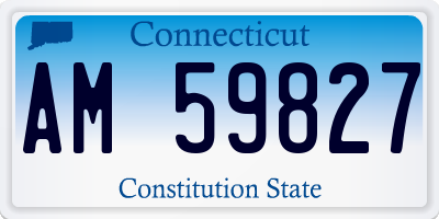 CT license plate AM59827
