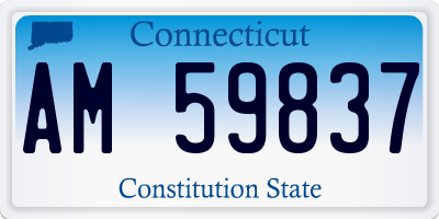 CT license plate AM59837