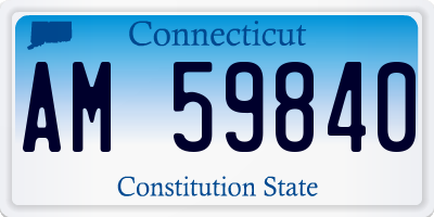 CT license plate AM59840