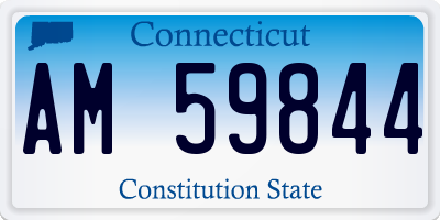 CT license plate AM59844