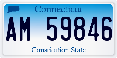 CT license plate AM59846
