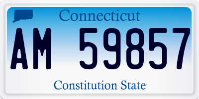 CT license plate AM59857