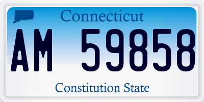 CT license plate AM59858