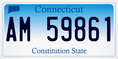 CT license plate AM59861