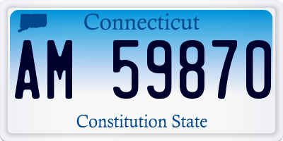 CT license plate AM59870