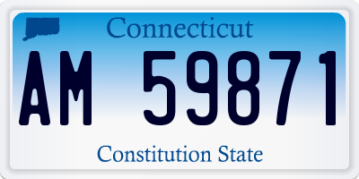CT license plate AM59871