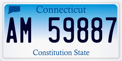 CT license plate AM59887