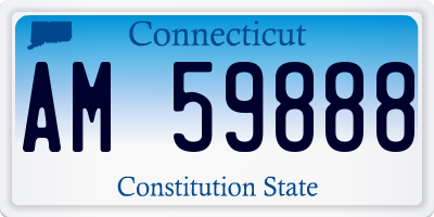 CT license plate AM59888