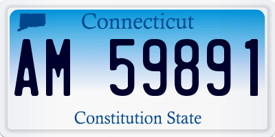 CT license plate AM59891
