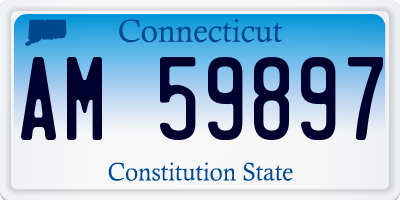 CT license plate AM59897