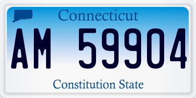 CT license plate AM59904
