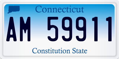CT license plate AM59911