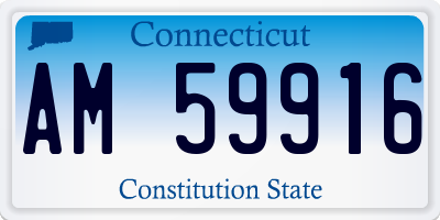 CT license plate AM59916