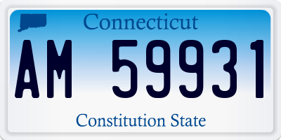 CT license plate AM59931