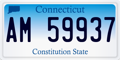 CT license plate AM59937