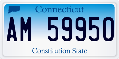CT license plate AM59950
