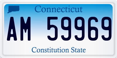 CT license plate AM59969