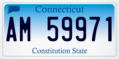 CT license plate AM59971