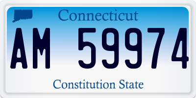 CT license plate AM59974