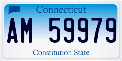 CT license plate AM59979