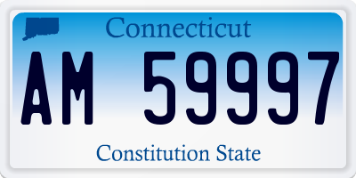 CT license plate AM59997