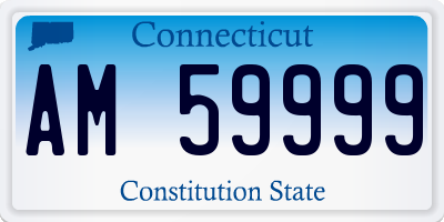 CT license plate AM59999