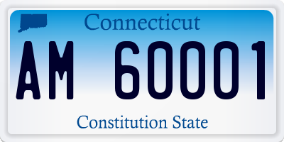 CT license plate AM60001