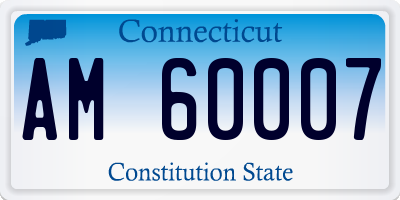 CT license plate AM60007