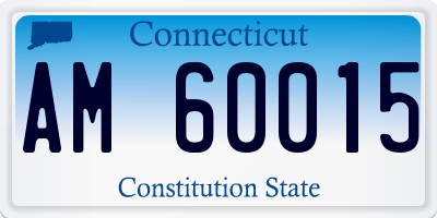 CT license plate AM60015