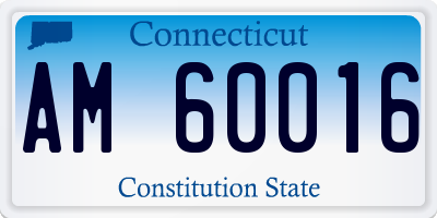 CT license plate AM60016