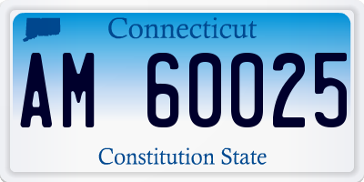 CT license plate AM60025