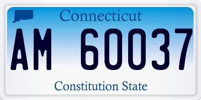 CT license plate AM60037