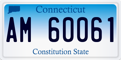 CT license plate AM60061