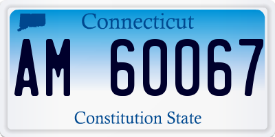 CT license plate AM60067
