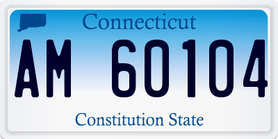 CT license plate AM60104