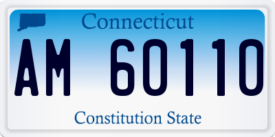 CT license plate AM60110